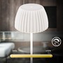 Stolní lampy dekorační - BRILO 7553016 Nabíjecí stolní lampa Riffle - 36,5 cm, 2W, 200lm, IP44, bezdrátová, LED, stmívatelná, dotykový vypínač, bílé - BRILO - foto 4