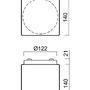 Hranatá - OS APU67096 APUS 2 stropní/nástěnné skleněné svítidlo bílá IP44 3000 K 5W LED - OSMONT - foto 4