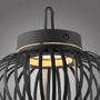 Na stůl - LD 19303-18 AKUBA LED stolní lampa průměr 25cm černá na baterie USB IP44 stmívatelné dotykem 2700K - JUST LIGHT - foto 4