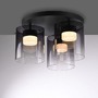 Dekorativní - LD 14041-18 LED stropní svítidlo černé kouřové sklo do ložnice, krokově stmívatelné, 3000K - JUST LIGHT - foto 4