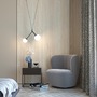 Vícečetná - LU ZK2.L1.ZA.61M DALI2 Závěsné svítidlo ZED 10,1W LED 3000K 1358lm sklo černá opál DALI - LUCIS - foto 4