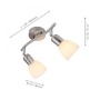 Bodová - LD 11952-55 KARO Stropní svítidlo, barva ocel, 2x E14, skleněné stínidlo, IP20 - LEUCHTEN DIREKT / JUST LIGHT - foto 4