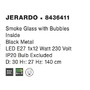 Koule - NV 8436411 Závěsné svítidlo JERARDO kouřové sklo s bublinkami uvnitř černý kov E27 1x12W IP20 bez žárovky - NOVA LUCE - foto 4