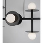 Podélná - NV 9043307 Závěsné svítidlo PIELO černý kov opálové sklo G9 8x5W 230V IP20 bez žárovky - NOVA LUCE - foto 4