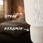 Stolní lampy dekorační - BRILO 7538016 Ino stolní lampička, látkové stínidlo, keramický podstavec, 15x28 cm (DxH), bílá - BRILO - foto 4