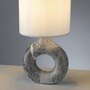 Stolní lampy dekorační - LD 14193-15 CARARA stolní lampa šedá mramorový vzhled bílé látkové stínidlo s vypínačem - JUST LIGHT - foto 4