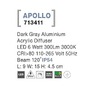 Nástěnná - NV 713411 Venkovní nástěnné svítidlo APOLLO tmavě šedý hliník akrylový difuzor LED 5W 3000K 110-265V 120st. IP54 - NOVA LUCE - foto 4