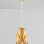 Koule - NV 9190393 Závěsné svítidlo LAVA zlatý kov ručně vyrobené zlaté sklo E27 1x12W 230V IP20 bez žárovky - NOVA LUCE - foto 4
