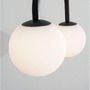 Podélná - NV 9919602 Závěsné svítidlo JOLINE černý kov a hliník bílé opálové sklo LED 16W 240V 3200K IP20 - NOVA LUCE - foto 4