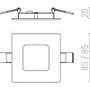 Hranatá - RED R12967 SOCORRO SQ 85 zápustná bílá 230V LED 3W 3000K - RED - DESIGN RENDL - foto 4