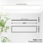 Hranatá - BRILO 3887016 Simple A svítidlo LED panel 100x25 cm - 13,5W, 2900lm, energetická třída A, neutrální bílá, bílé - BRILO - foto 4