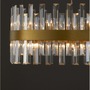 Kruhová - NV 9695218 Závěsné svítidlo CROWN saténový zlatý kov čirý křišťál (48 ks) G9 7x5W 230V IP20 bez žárovky - NOVA LUCE - foto 4