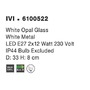 Plafoniéry - NV 6100522 Stropní svítidlo IVI stropní svítidlo IP44 bílé opálové sklo E27 2x12W - NOVA LUCE - foto 4
