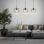 Vícečetná - BRILO 4037-035 Závěsné svítidlo, 90 cm, max. 40 W, černá-dřevo - BRILO - foto 4