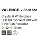 Kruhová - NV 8501651 Stropní svítidlo VALENCE čirý křišťál a bílé sklo G9 6x5W 230V IP20 bez žárovky - NOVA LUCE - foto 4