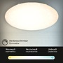 Kruhová - BRILO 3318-016 LED stropní svítidlo hvězdné nebe, CCT, noční světlo, dálkový ovladač, stmívatelné - BRILO - foto 4