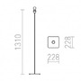 Stojací lampy - RED R12930 CORTINA stojanový podstavec černá 230V E27 28W - RED - DESIGN RENDL - foto 4