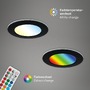 Kruhová - BRI 7035035 RGB-CCT LED vestavná svítidla sada, pr.9,2 cm, 3x LED, 4,8 W, 450 lm, černá (starý kód: BRI 7035-035) - BRILONER - foto 4