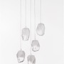 Vícečetná - NV 9160235 Závěsné svítidlo ICE bílé sklo s přechody a bílý kov G9 5x5W 230V IP20 bez žárovky - NOVA LUCE - foto 4