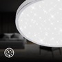 Kruhová - BRI 3933018 Tak stropní svítidlo pr.24 cm - 12W, 1300lm, LED, hvězdné nebe, IP44, chrom - BRILONER - foto 4
