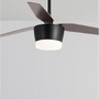 Ventilátory - NV 5260251 Stropní ventilátor se světlem MONSOON tělo z oceli matná černá a sklo 3ABS dřevěné listy LED 18W 3000K - NOVA LUCE - foto 4