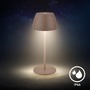 Stolní lampy dekorační - BRILO 7503012 LED nabíjecí stolní lampička Serina Mini, bezdrátová, 20cm, IP44, 2,5W, stmívatelné, dotykový vypínač, písková hnědá - BRILO - foto 4
