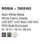 Stolní lampy dekorační - NV 7605163 Stolní lampa ROSIA matný bílý kov bílé stínidlo E14 1x5W 230V IP20 bez žárovky - NOVA LUCE - foto 4