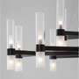 Dekorativní - NV 9006053 Závěsné svítidlo CENTURY matná černá a čiré a matné sklo (2m ocelové lanko) 12xG9 - NOVA LUCE - foto 4