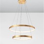 Kruhová - NV 8100281 Závěsné svítidlo LEON plátkovaný zlatý hliník a akryl nastavitelné LED 65W 230V 3000K IP20 stmívatelné - NOVA LUCE - foto 4