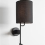 Dekorativní - NV 9180512 Nástěnné svítidlo YAMA černé stínidlo a černý hliník nastavitelné - vypínač na těle E27 1x12W 230V IP20 bez žárovky LED Samsung 3W 3000K čtecí lampička - NOVA LUCE - foto 4