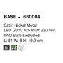 Bodová - NV 660004 Bodové svítidlo BASE nikl satén kov GU10 4x5W IP20 bez žárovky - NOVA LUCE - foto 4