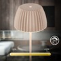 Stolní lampy dekorační - BRILO 7553011 Nabíjecí stolní lampa Riffle - 36,5 cm, 2W, 200lm, IP44, bezdrátová, LED, stmívatelná, dotykový vypínač, béžová - BRILO - foto 4