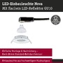 Kruhová - P 92324 LED vestavné svítidlo 3-krokové-stmívatelné Nova GU10 Flat výklopné 4,9W 230V stmívatelné 2700K bílá mat - PAULMANN - foto 4