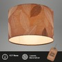 Kruhová - BRI 3853014 Mata stropní svítidlo, dekor s lístky, E27 patice, kávová barva - BRILONER - foto 4