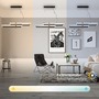 Podélná - BRI 4768015 LED závěsné svítidlo, 120 cm, časovač, 44W, 4400lm, černá/dřevo - BRILONER - foto 4