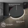 Stojací lampy - BRILO 1585015 Megg stojanová lampa - 12W, 800lm, LED, stmívatelná, nastavitelná, dotykový vypínač, černá - BRILO - foto 4