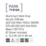 Sloupková - NV 713124 Venkovní sloupkové svítidlo PARK hliník tmavě šedá akrylový difuzor LED 2x6W 3000K 220-240V 120st. IP54 AC vč. driveru - NOVA LUCE - foto 4