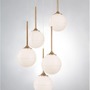 Vícečetná - NV 9960614 Závěsné svítidlo CANTONA bílé opálové sklo mosaz zlatá G9 5x5W 230V IP20 bez žárovky - NOVA LUCE - foto 4