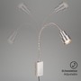 S ramenem - BRI 2085-012 Bodové svítidlo s dotykovým vypínačem 69 cm 1xGU10 5W 400lm matný nikl - BRILONER - foto 4