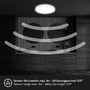 Kruhová - BRILO 7524416 Move LED stropní svítidlo IP44, přímé a nepřímé osvětlení, pohybové čidlo, kruhové 24 cm, bílé - BRILO - foto 4