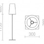 Stojací lampy - RED R12466X VÝPRODEJ VZORKU - LULU stojanová bílé stínidlo/noha černá chrom 230V E27 28W - RED - DESIGN RENDL - foto 4