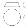 Kruhová - RED R12894 MARA stropní mléčný akryl/chrom 230V LED 24W 3000K - RED - DESIGN RENDL - foto 4