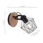 Bodová - LD 15671-78 JARO Nástěnné a stropní svítidlo ze dřeva a kovu v moderním vintage stylu s nastavitelným spotem - LEUCHTEN DIREKT / JUST LIGHT - foto 4