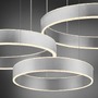 Kruhová - PN 2507-55 SCULLI LED závěsné svítidlo stříbrná kruhové senzor stmívatelné CCT 2700-5000K - PAUL NEUHAUS - foto 4