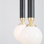 Podélná - NV 9157910 Závěsné svítidlo CAYO opálové sklo a akryl mosaz a černý hliník LED 50W 230V 3000K IP20 - NOVA LUCE - foto 4