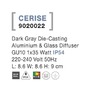 Přisazená - NV 9020022 Venkovní stropní svítidlo CERISE tmavě šedý hliník a skleněný difuzor GU10 1x7W IP54 220-240V bez žárovky - NOVA LUCE - foto 4