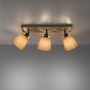 Bodová - LD 11902-29 RIALA LED stropní svítidlo 3 ramenné, hranaté, taube, otočné, látkové stínidlo - LEUCHTEN DIREKT / JUST LIGHT - foto 4