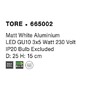 Bodová - NV 665002 Bodové svítidlo TORE matný bílý hliník GU10 3x10W 230V IP20 bez žárovky - NOVA LUCE - foto 4