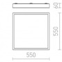Technická - RED R13711 STRUCTURAL LED 55x55 přisazená bílá 230V LED 48W 3000K - RED - DESIGN RENDL - foto 4