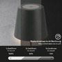 Stolní lampy dekorační - BRILO 7508015 Kiki stolní lampička bezdrátová, dotykový vypínač, nastavitelná výška, stmívatelné, nabíjecí, antracit - BRILO - foto 4